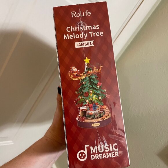 Rolife 3D Puzzle Christmas Melody Tree Music Box Dreamer Wooden DIY Kit - Picture 8 of 9